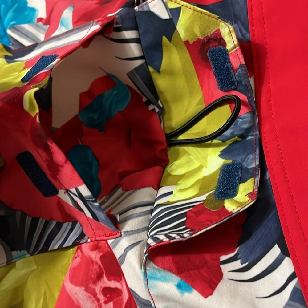 Under Armour Loose Floral Hawaiian Tropical Swim Trunks Size 36 Shorts Red Blue